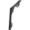 Ekena Millwork Fleur De Lis Wrought Iron Bracket, (Single center brace), Antiqued Silver 1 1/2"W x 12"D x 15"H BKTM01X12X15SFLASV - alternate 1